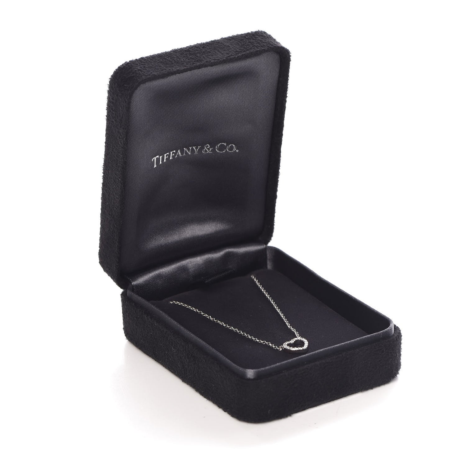 18K White Gold Diamond Metro Heart Pendant Necklace