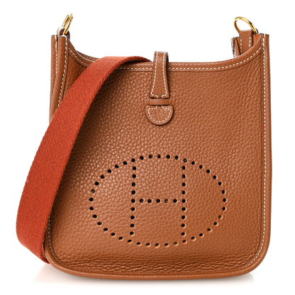 Hermes Taurillon Clemence Amazone Evelyne TPM Gold Cuivre 1 of 10