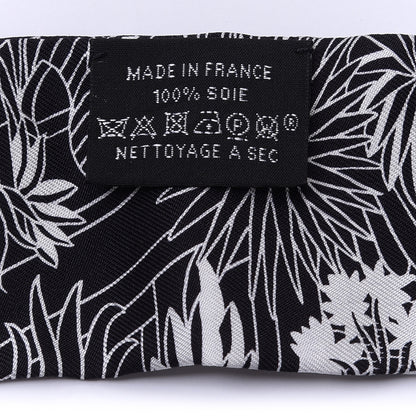Hermes Silk Animapolis Twilly Black White 3 of 4