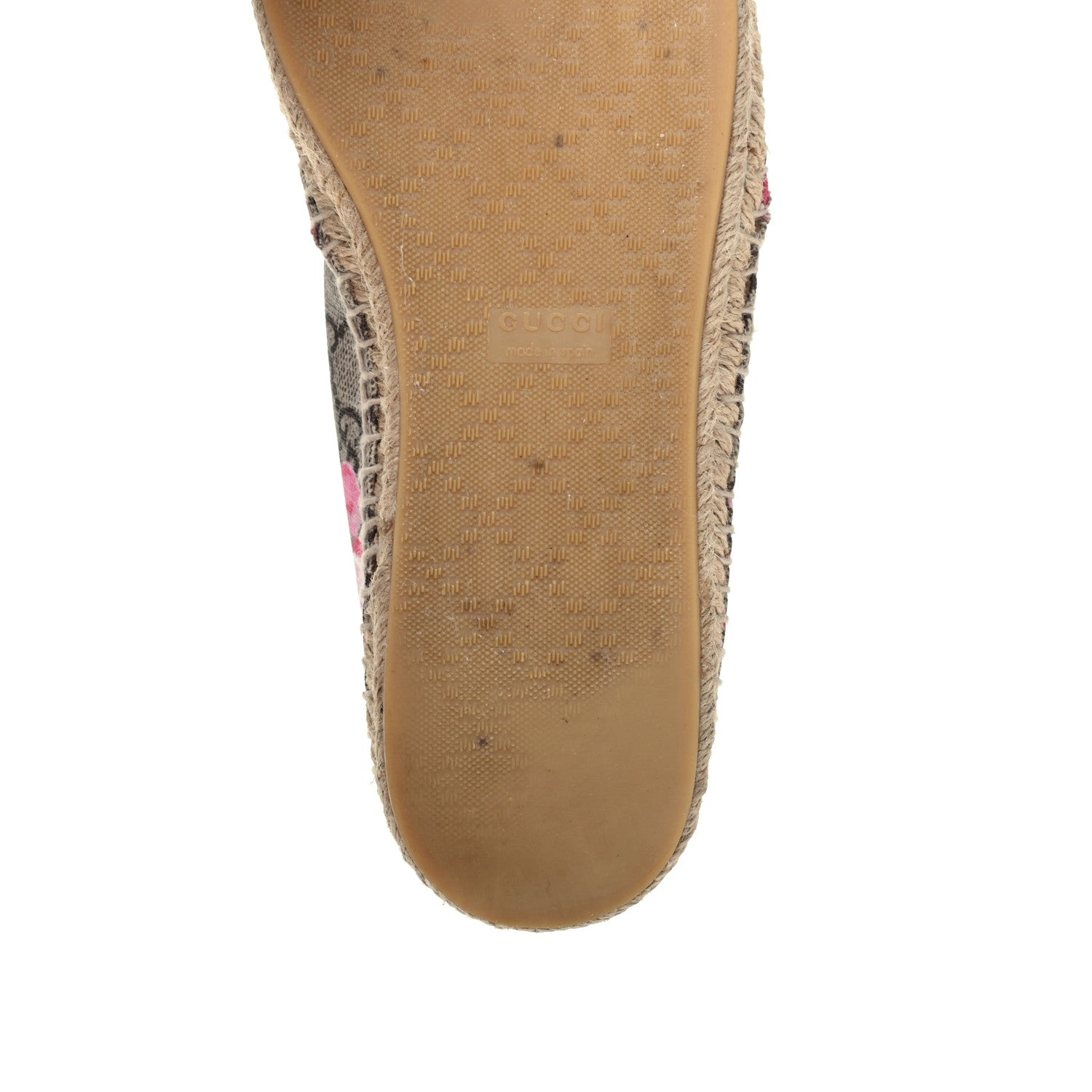 Gucci GG Supreme Monogram Blooms Espadrilles 38.5 Beige Multicolor Dry Rose 12 of 13