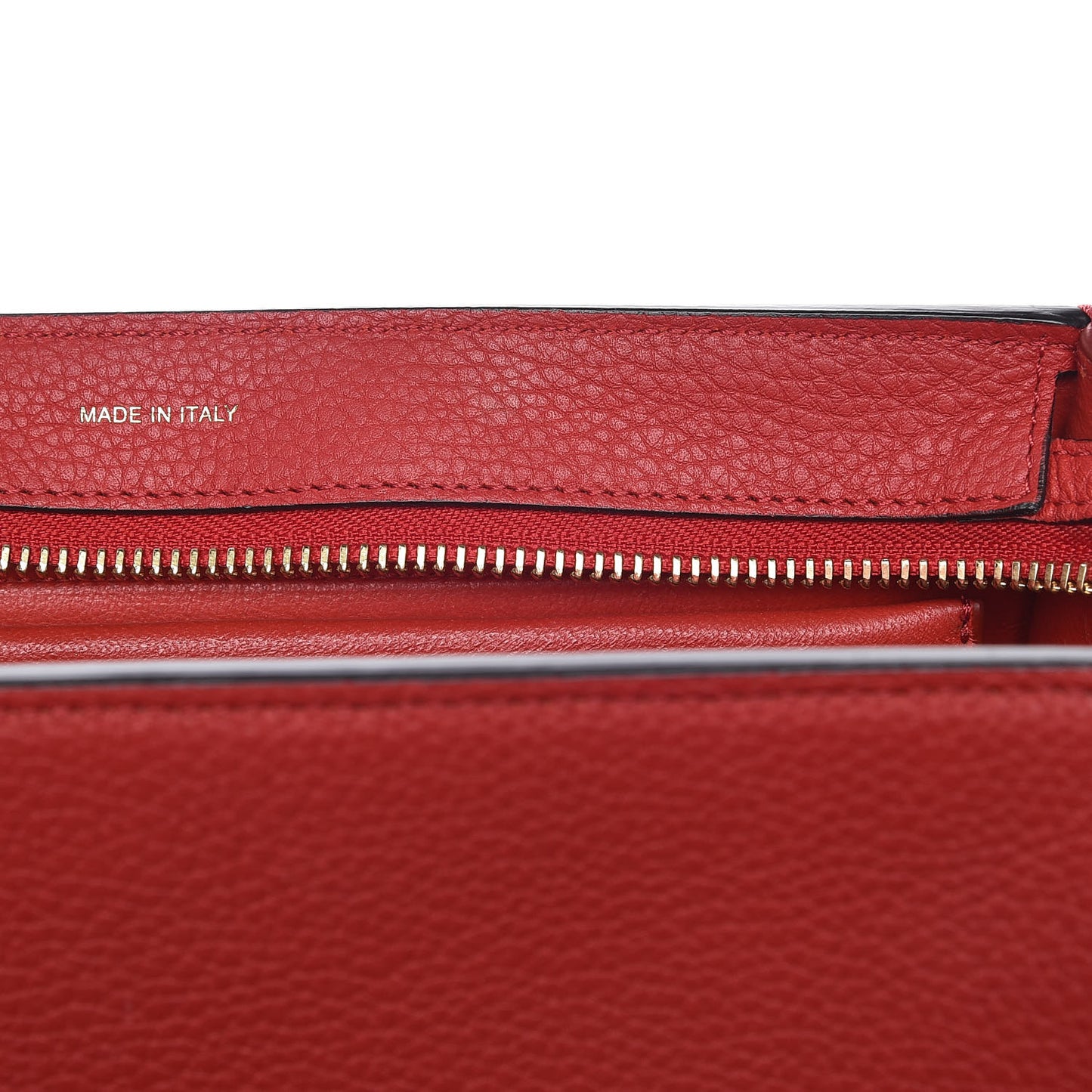 Drummed Calfskin Suede Small Trapeze Coquelicot