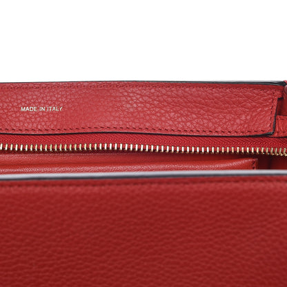 Celine Drummed Calfskin Suede Small Trapeze Coquelicot 11 of 16