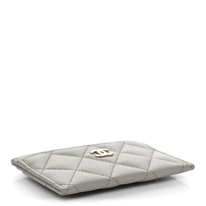 Chanel Lambskin Quilted Card Holder Grey 4 of 10