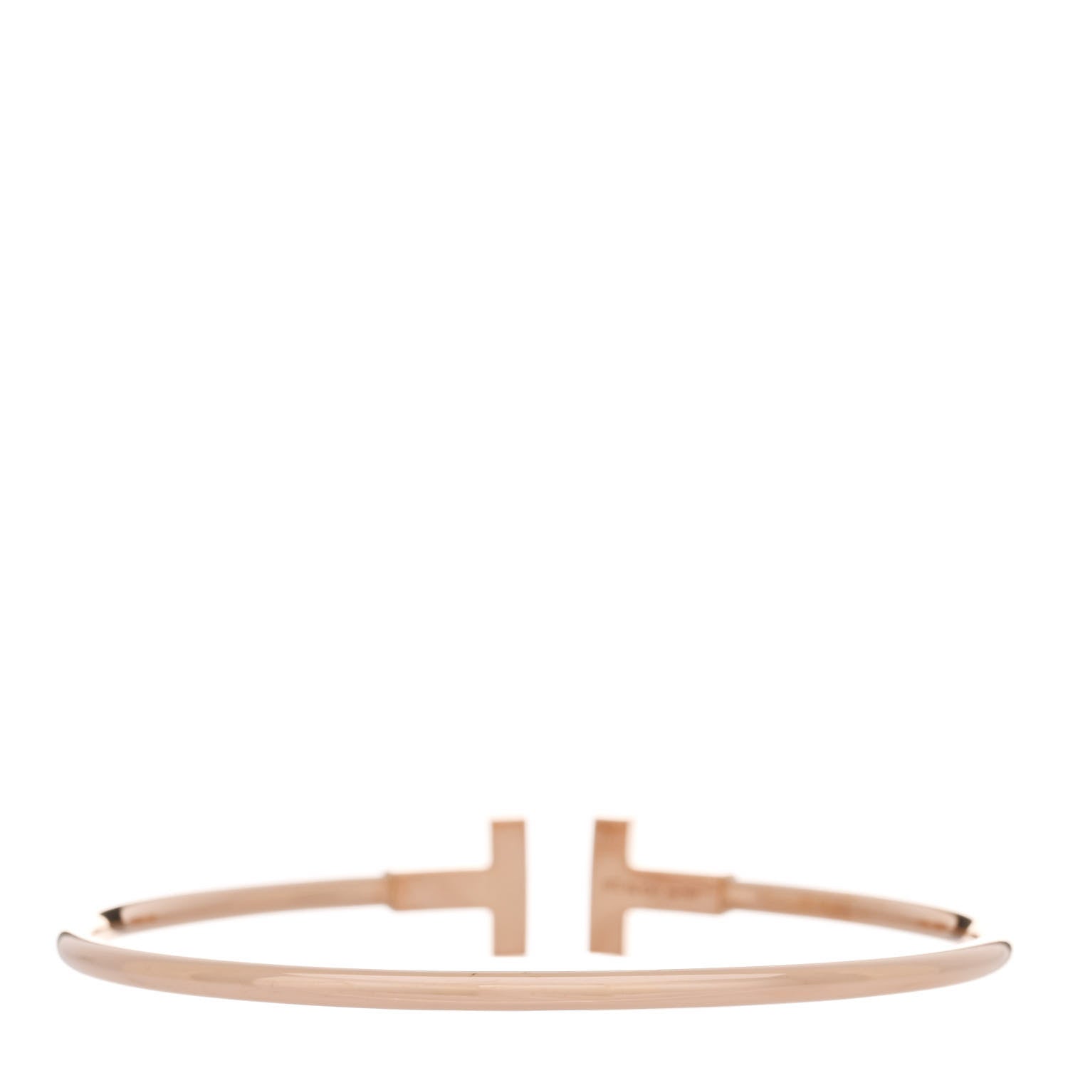 Tiffany 18K Rose Gold T Wire Bracelet 2 of 3