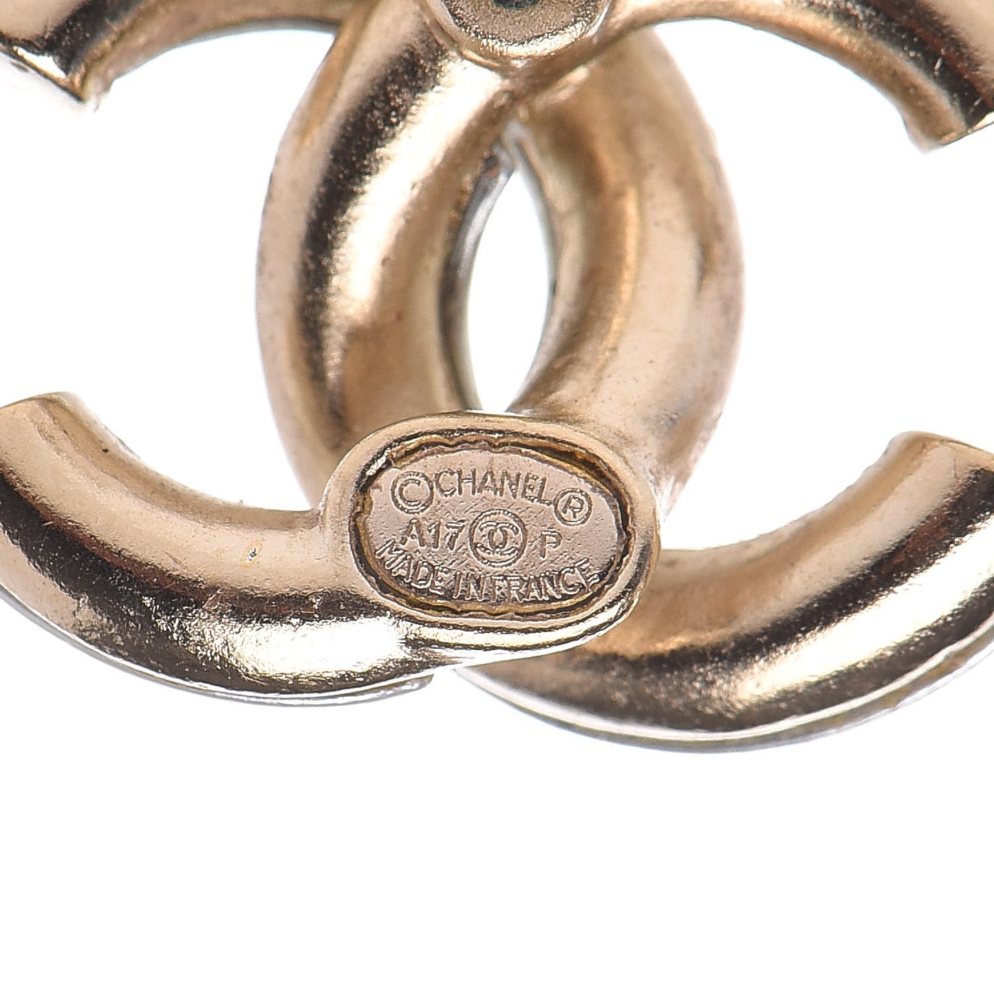 Metal CC Earrings Silver Gold