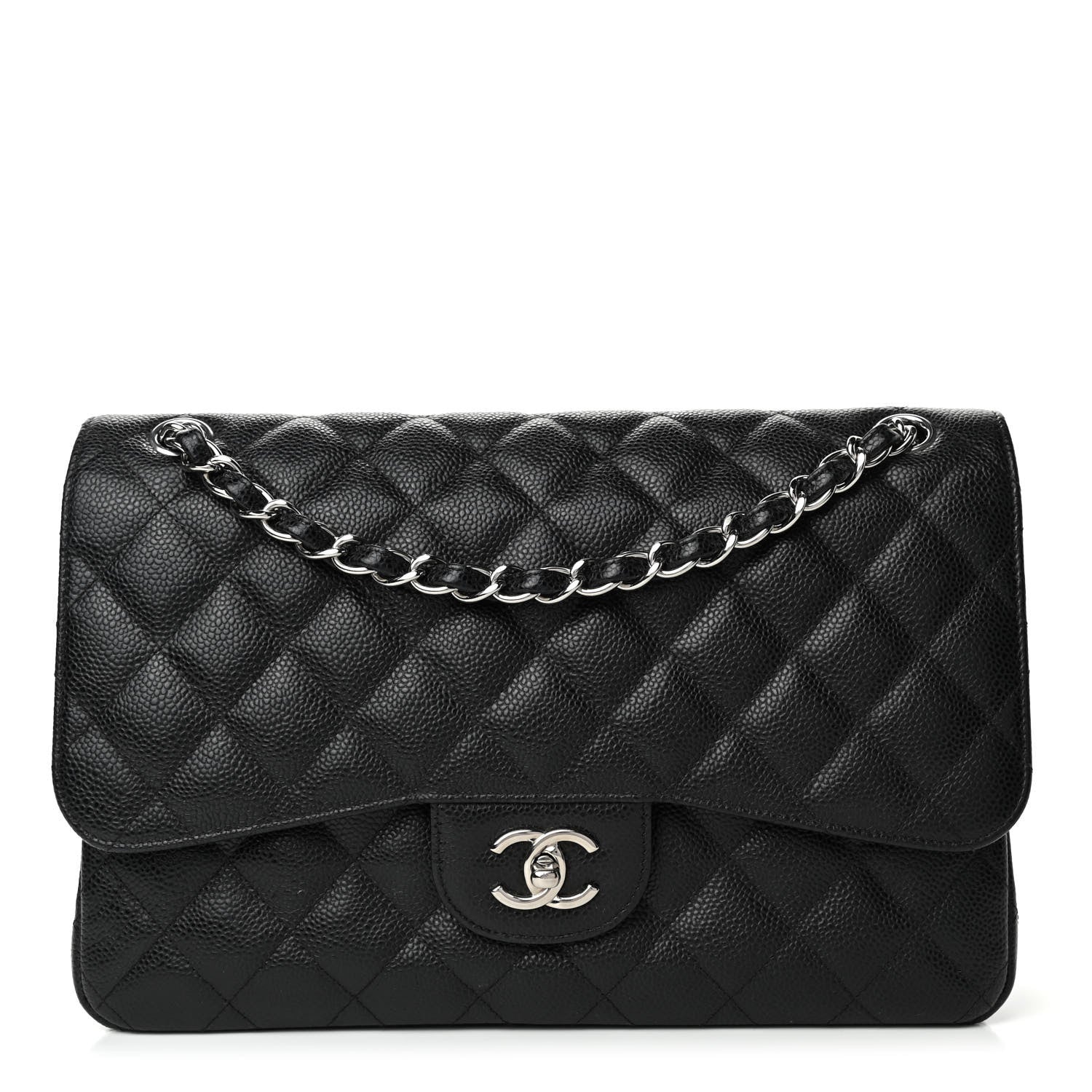 Chanel Caviar Quilted Jumbo Double Flap Black 1 of 4