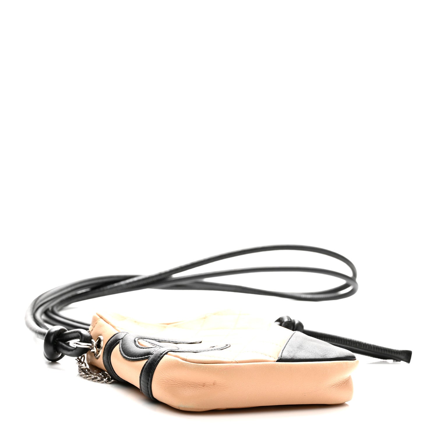 Chanel Calfskin Quilted Small Cambon Messenger Beige Black 4 of 10