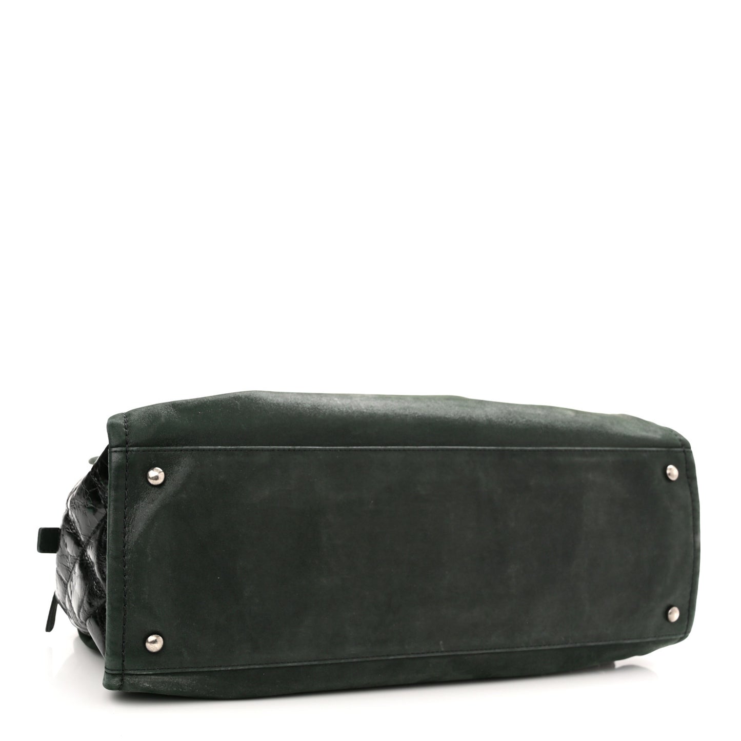 Iridescent Lambskin Aged Calfskin In The Mix Bowler Green