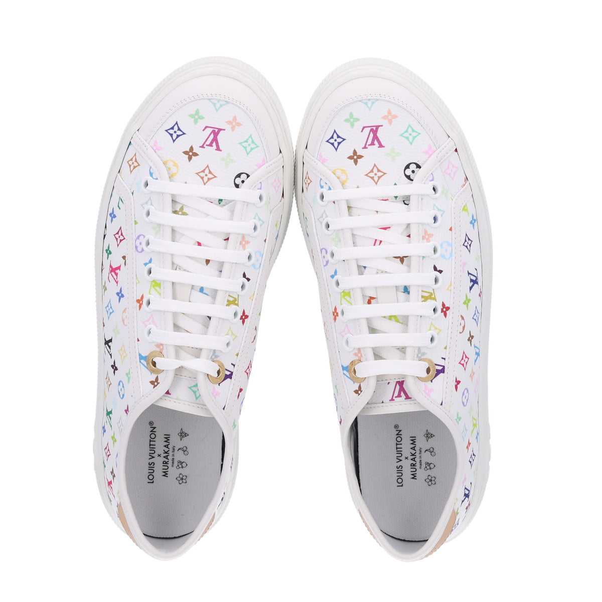 Louis Vuitton LV X TM Calfskin Monogram Multicolor Lagoon Sneakers 40 White 2 of 10