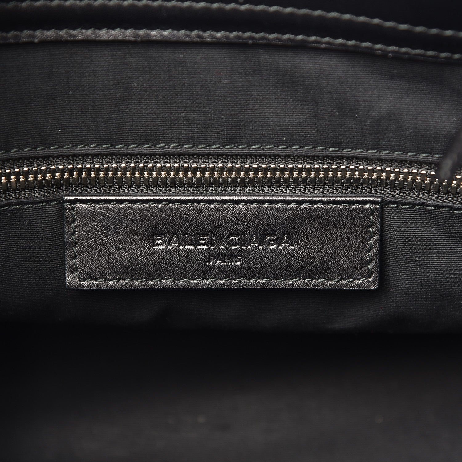 Balenciaga Calfskin Karung Padlock Nude Work S Top Handle Black Electric Bleu 8 of 17