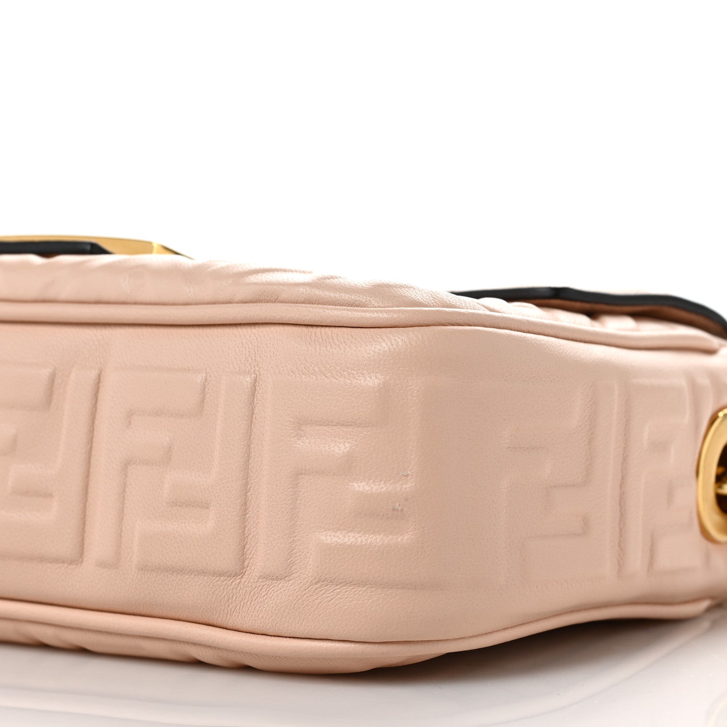 Fendi Nappa Small FF Embossed Midi Chain Baguette Light Rose 7 of 7