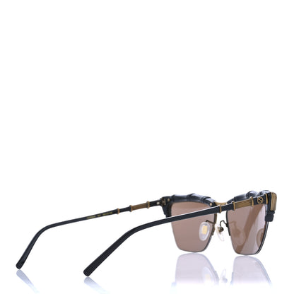 Gucci Acetate Metal Bamboo Sunglasses GG660S Black Brown 4 of 9