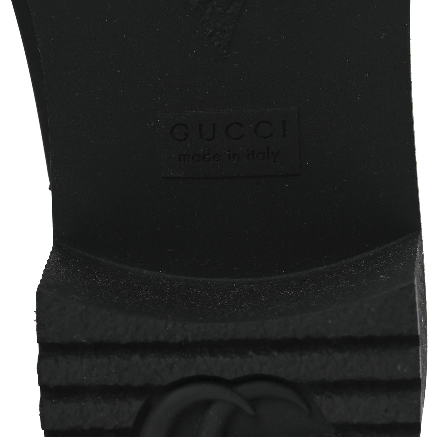 Gucci Rubber Double G Womens Rain Boots 40 Black 8 of 13