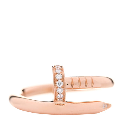Cartier 18K Pink Gold Diamond Juste Un Clou Ring 53 6.25 1 of 6