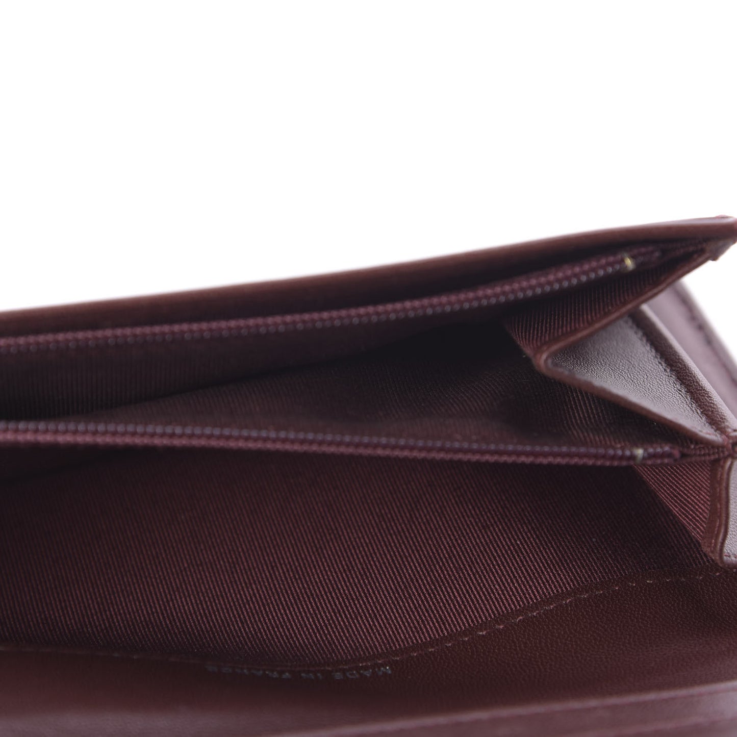 Lambskin Quilted Yen Wallet Black