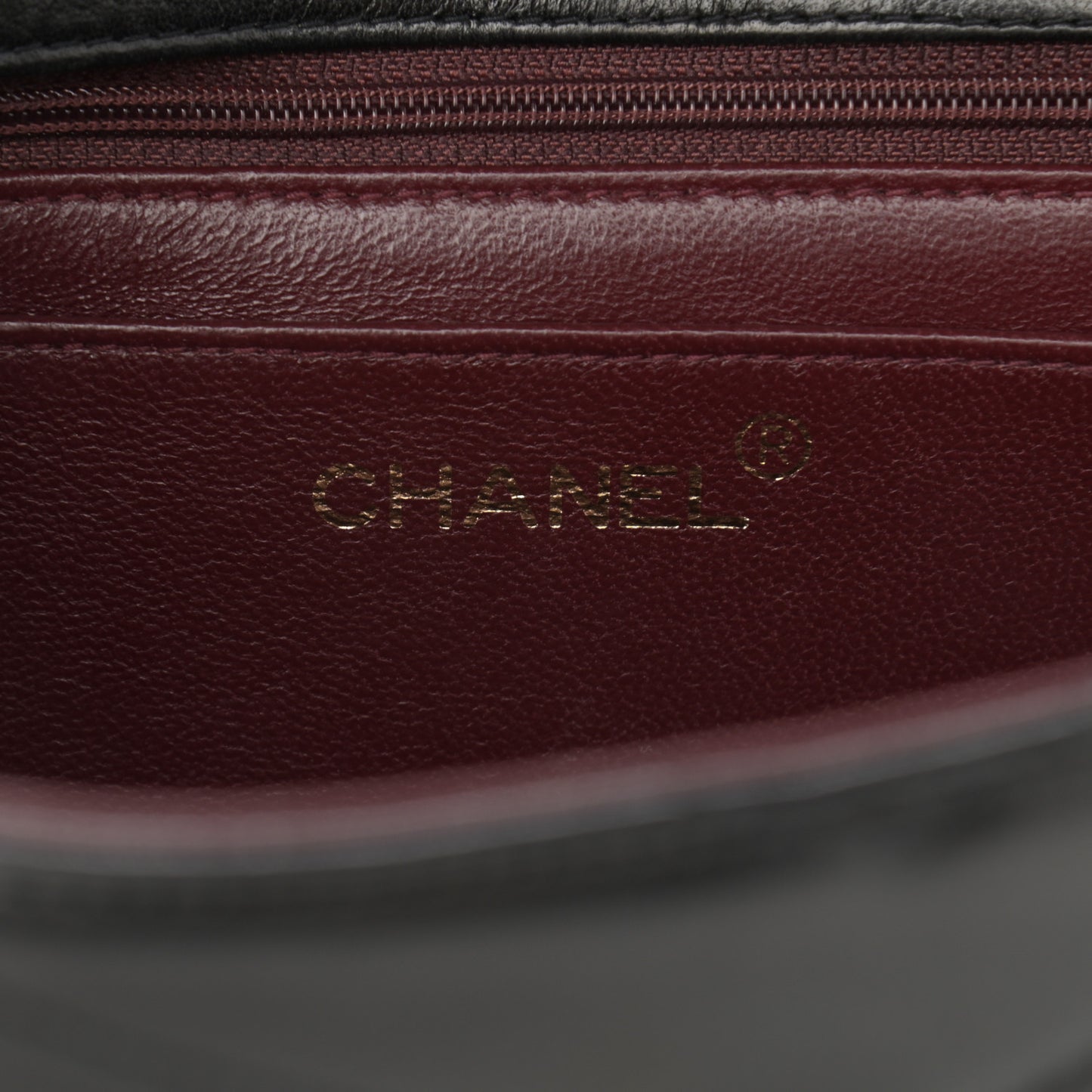 Lambskin Chevron Medium Flap Bag Black