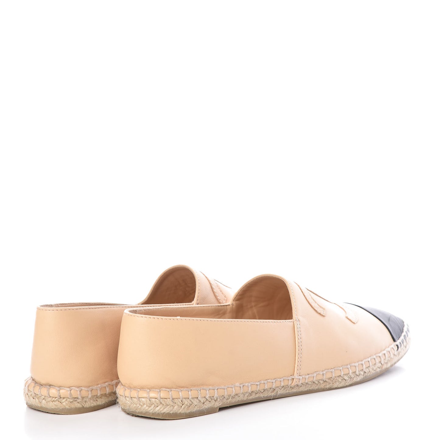 Lambskin CC Espadrilles 39 Beige Black