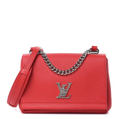 Louis Vuitton Calfskin Lockme II Chain Bag BB Rubis 1 of 9