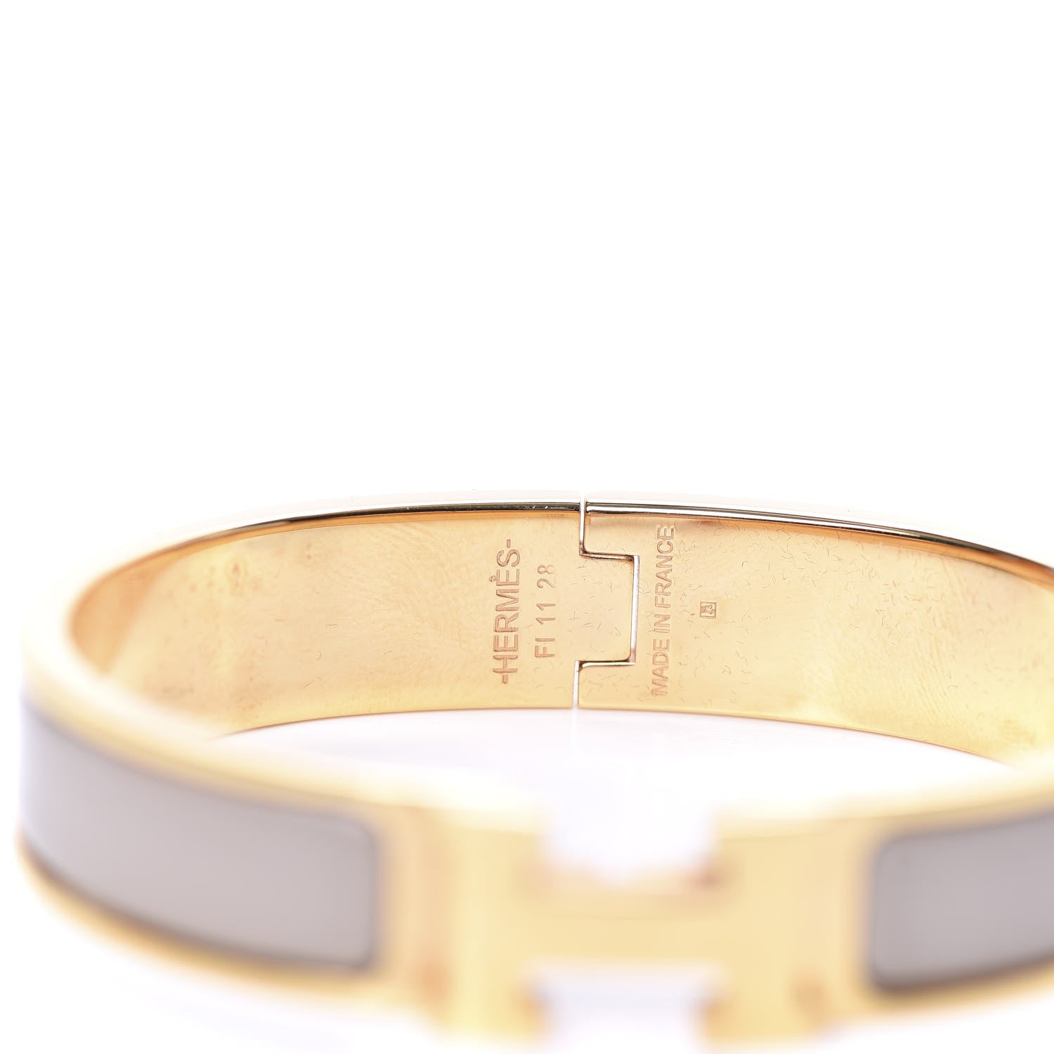 Hermes Enamel Clic Clac H Narrow Bracelet PM Marron Glace 5 of 6