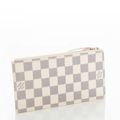 Louis Vuitton Damier Azur Felicie Chain Wallet Zippered Insert Rose Ballerine 3 of 6