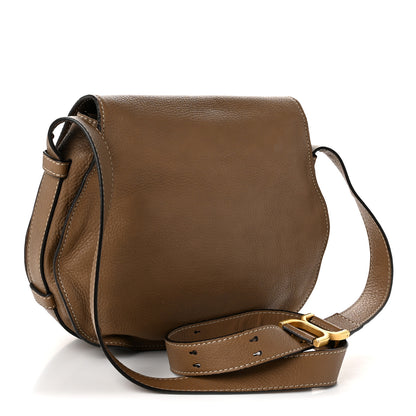 Chloe Grained Calfskin Medium Marcie Saddle Bag Brown 3 of 10