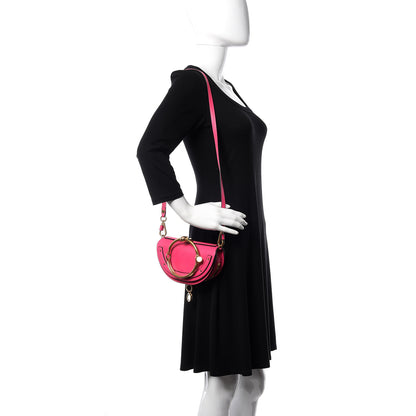 Chloe Calfskin Small Nile Bracelet Minaudiere Bag Fuchsia Rose 2 of 11