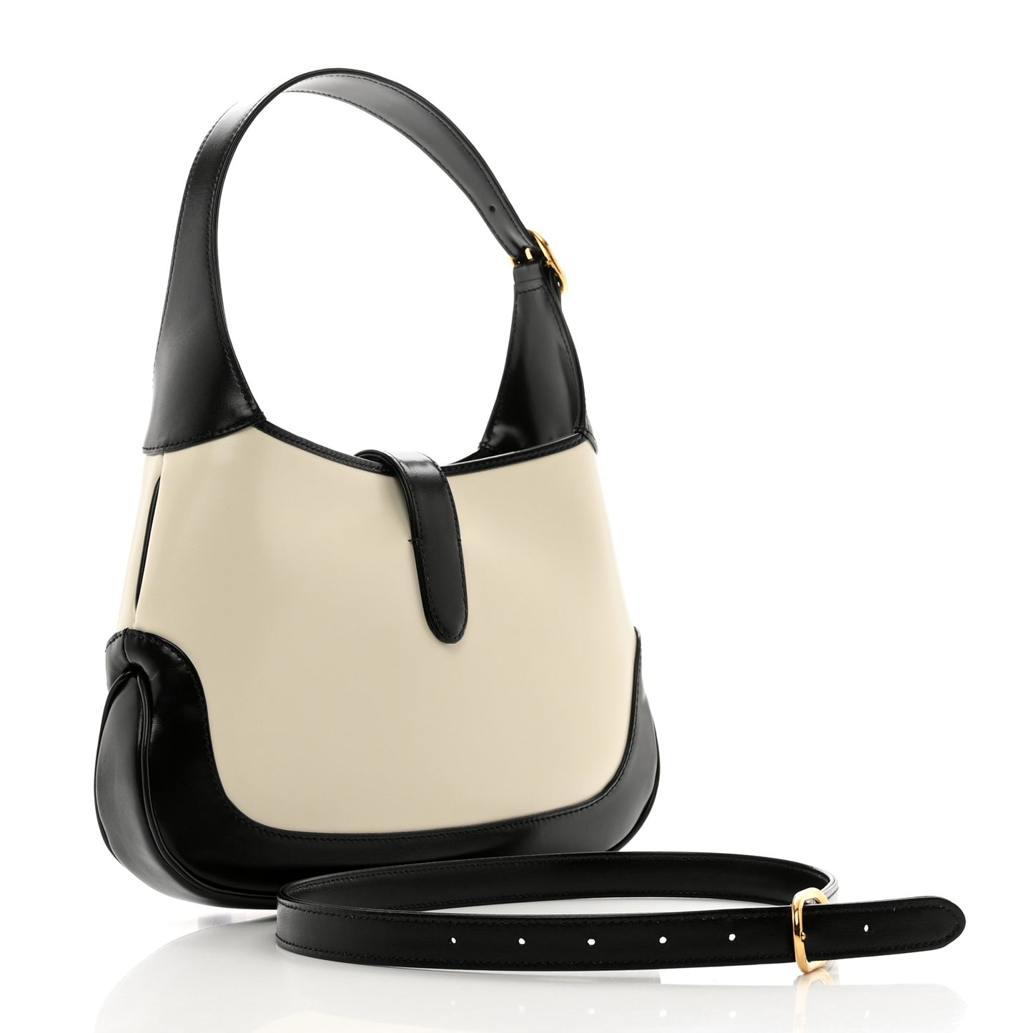 Boarded Dyana Lux Calfskin Bi-Color Small Jackie 1961 Hobo Mystic White Black