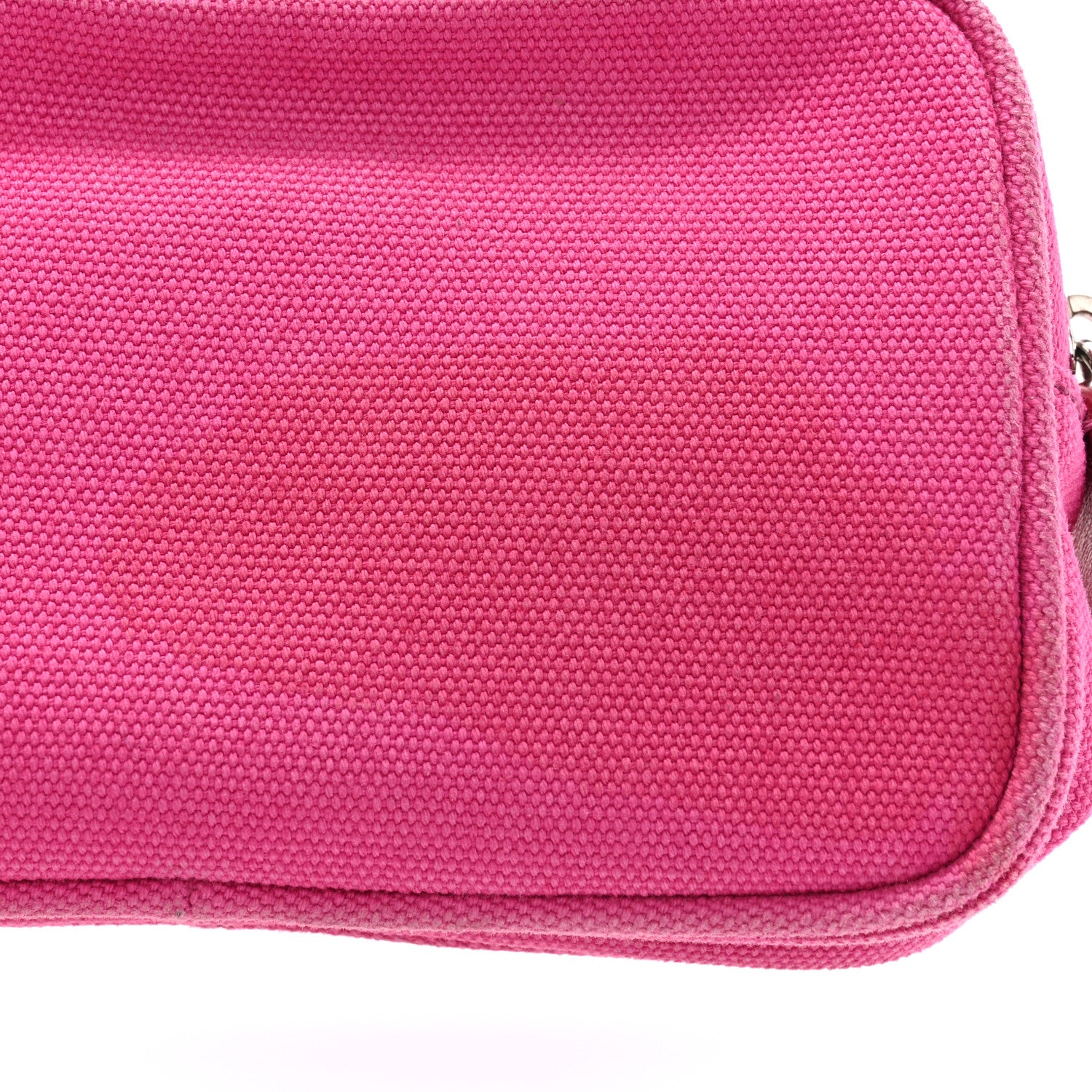 Prada Canvas Grommet Canapa Tote Pink 14 of 18