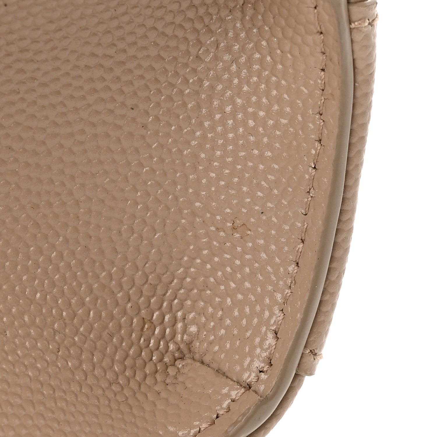 Saint Laurent Grain De Poudre Textured Mixed Matelasse Medium Triquilt Monogram Satchel Dark Beige 13 of 14