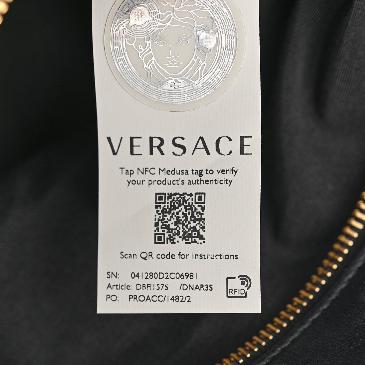 Versace Nappa Quilted La Medusa Chain Tote Black 7 of 10