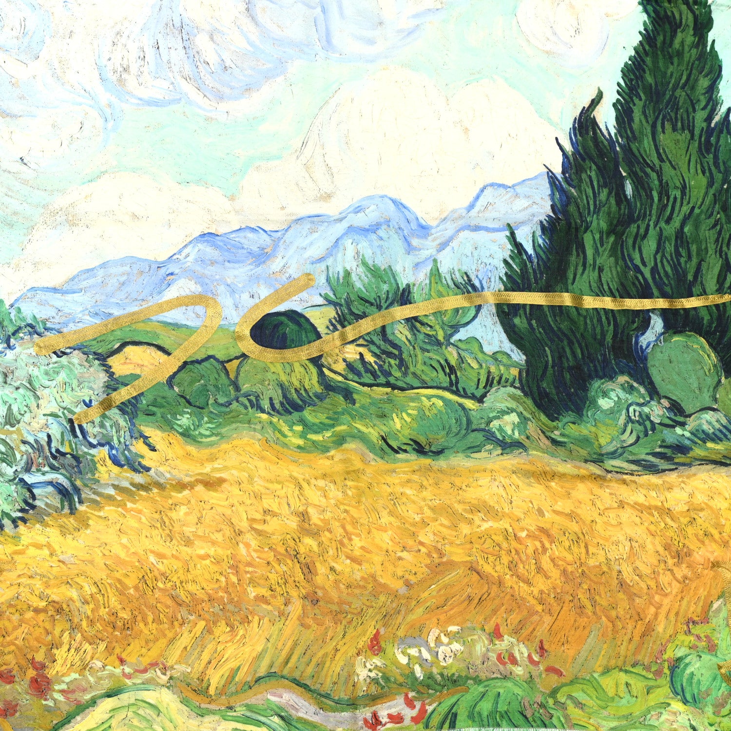 Louis Vuitton Wool Silk Masters Van Gogh Shawl 2 of 5