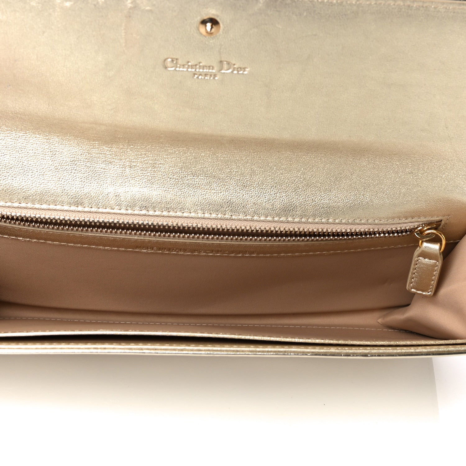 Christian Dior Metallic Patent Ultimate Wristlet Gold 7 of 8