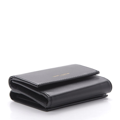 Saint Laurent Calfskin Trifold Wallet Black 4 of 11