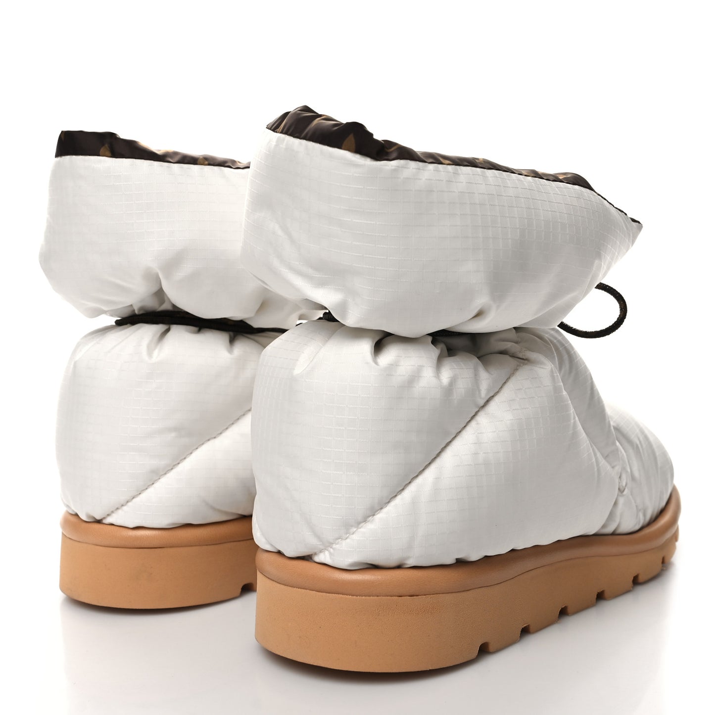 Nylon Monogram Pillow Comfort Ankle Boot 39 White