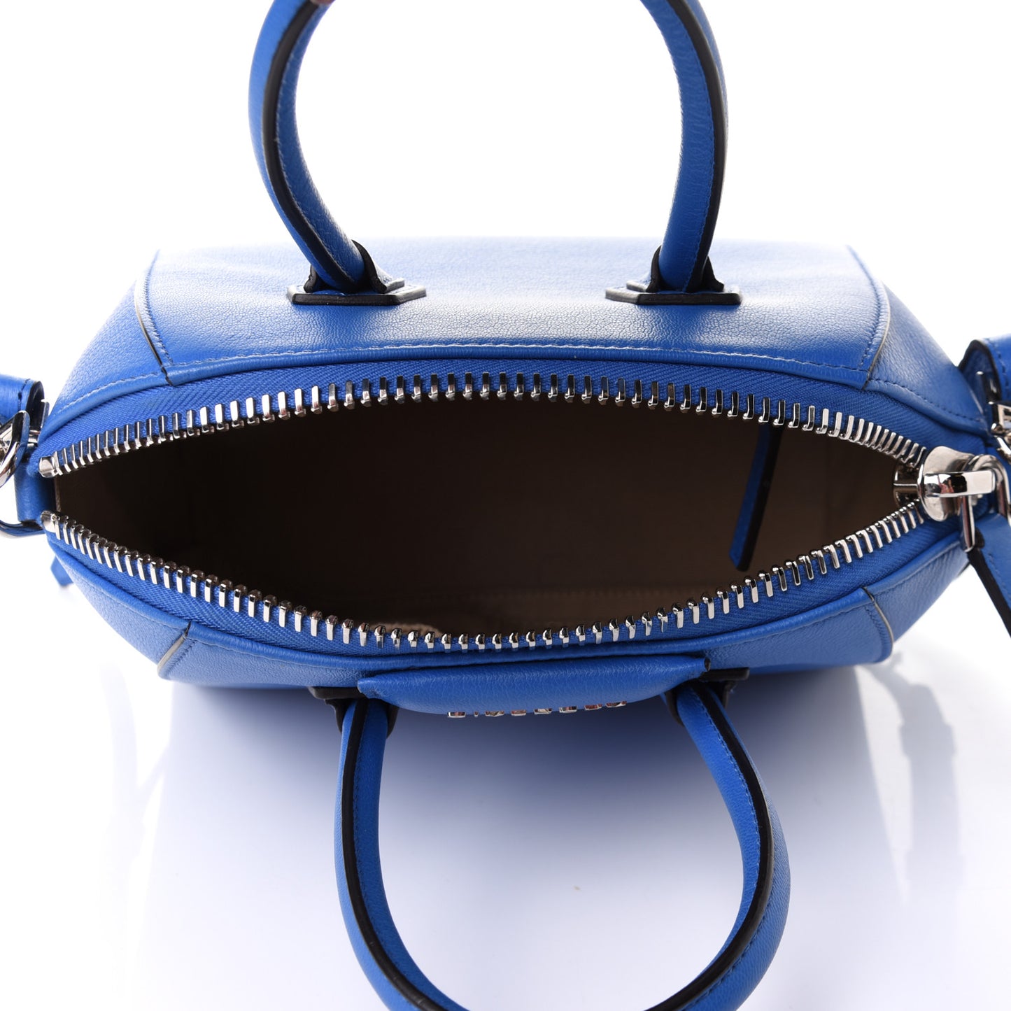 Sugar Goatskin Mini Antigona Persian Blue