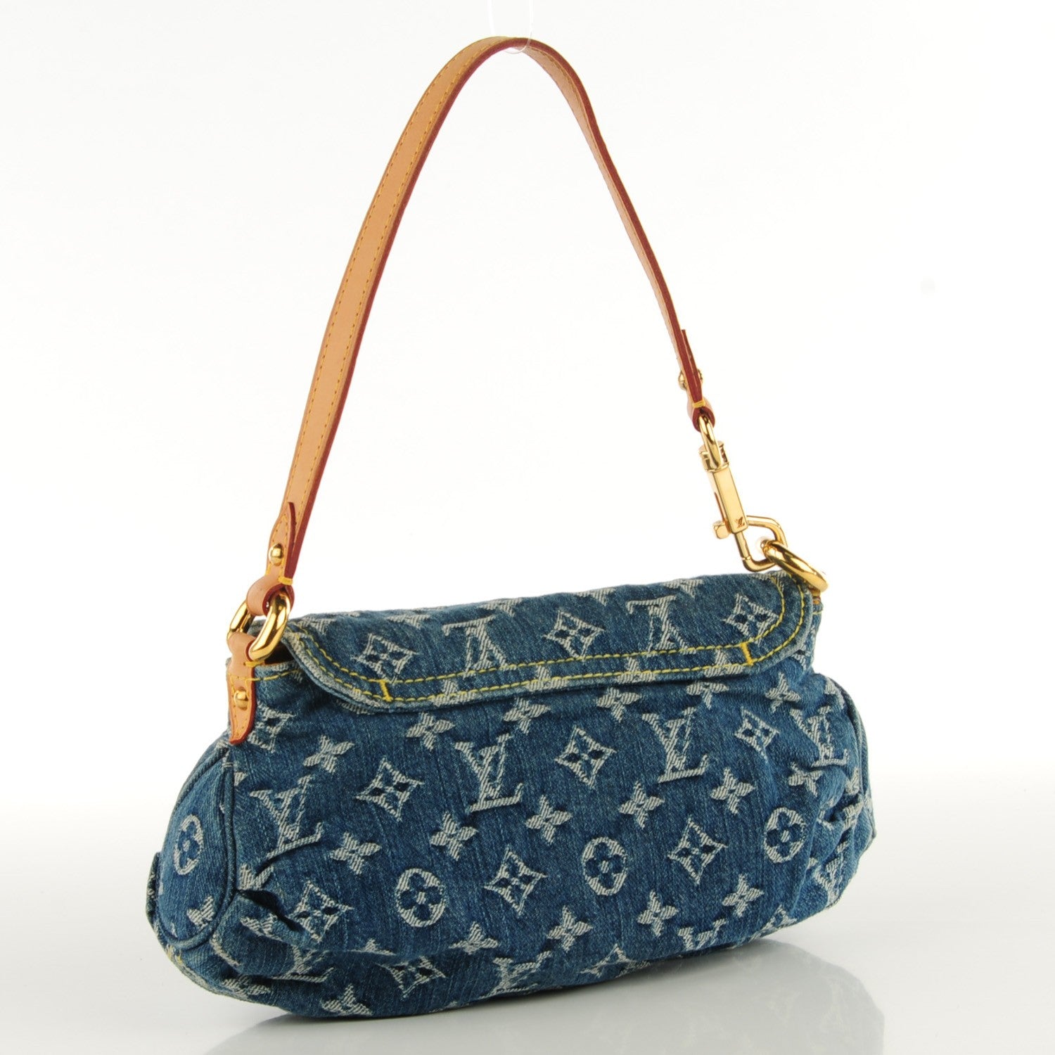 Louis Vuitton Monogram Denim Mini Pleaty Blue 3 of 7