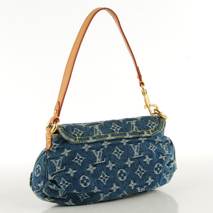 Louis Vuitton Monogram Denim Mini Pleaty Blue 3 of 7