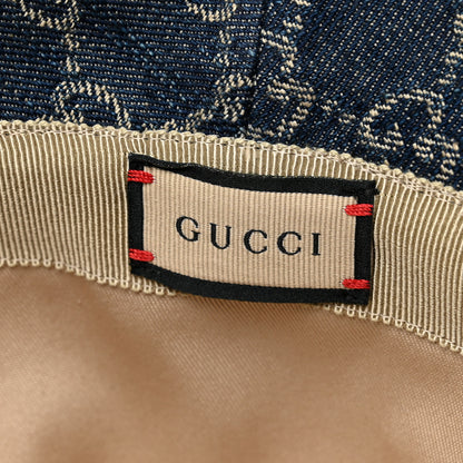 Gucci Eco Washed Denim GG Monogram Brim Hat M Blue 8 of 8