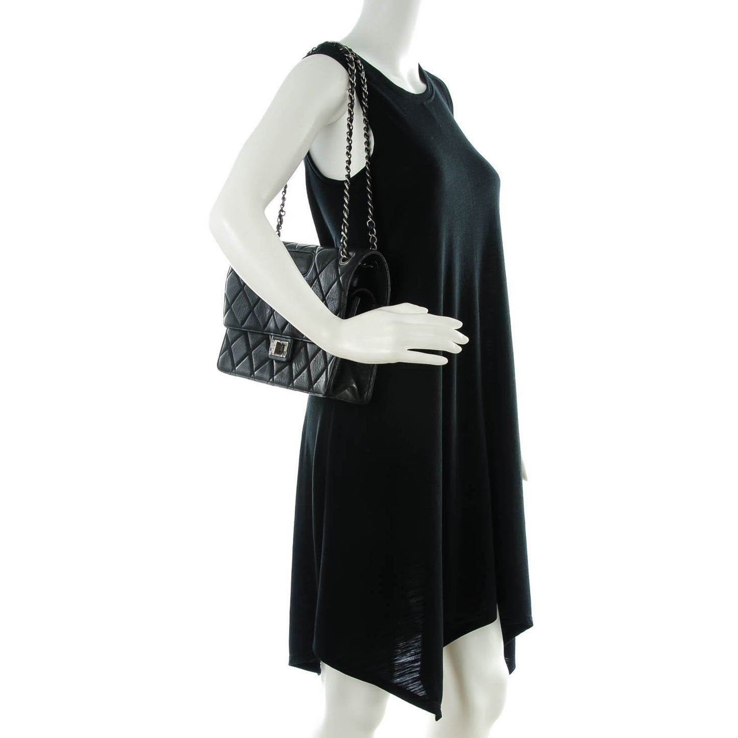 Washed Lambskin Jumbo Take Away Flap Black