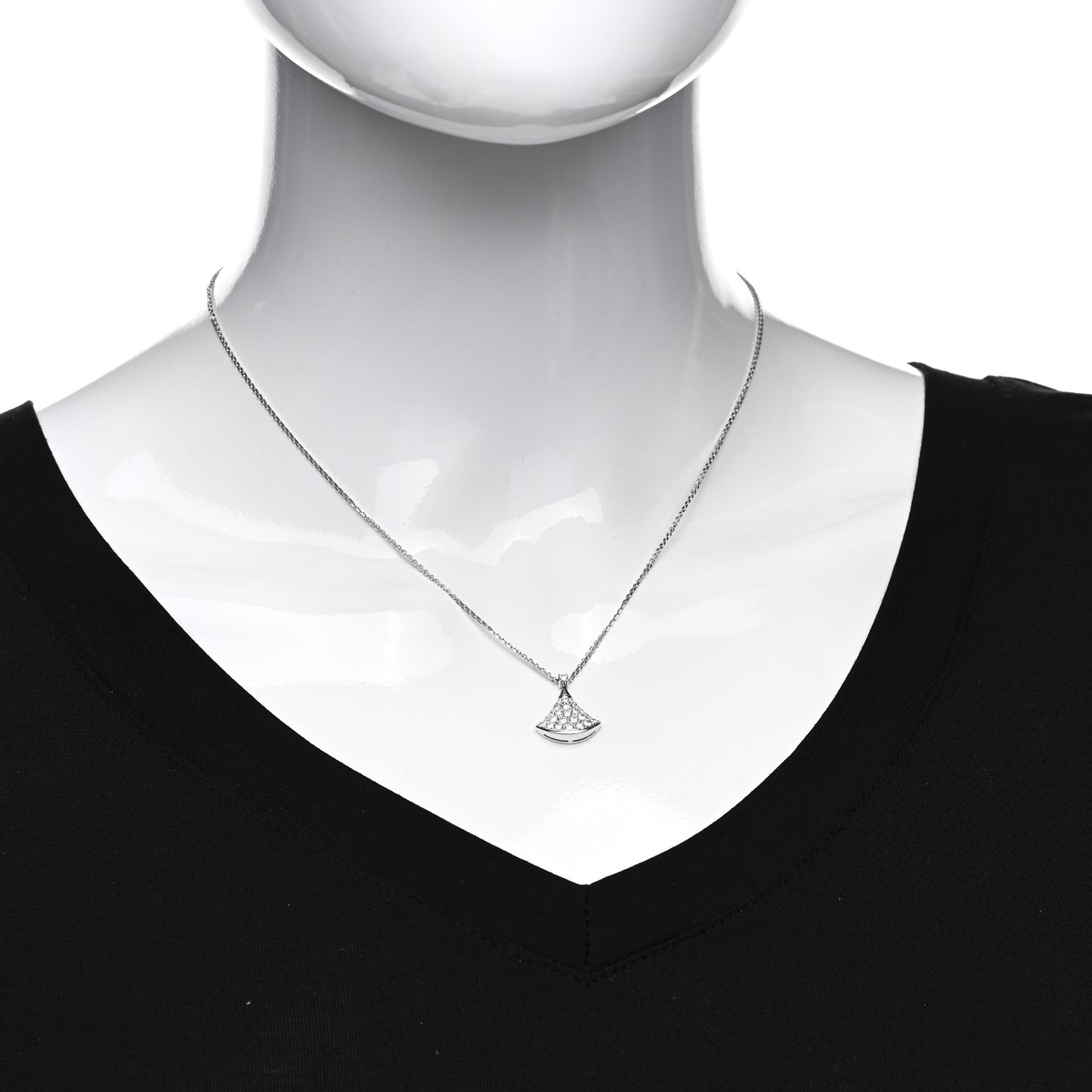 18K White Gold Diamond Divas' Dream Pave Necklace