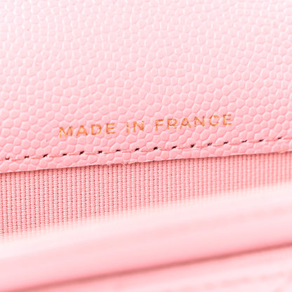 Chanel Caviar Quilted Flap Card Holder Wallet Light Pink 6 of 9