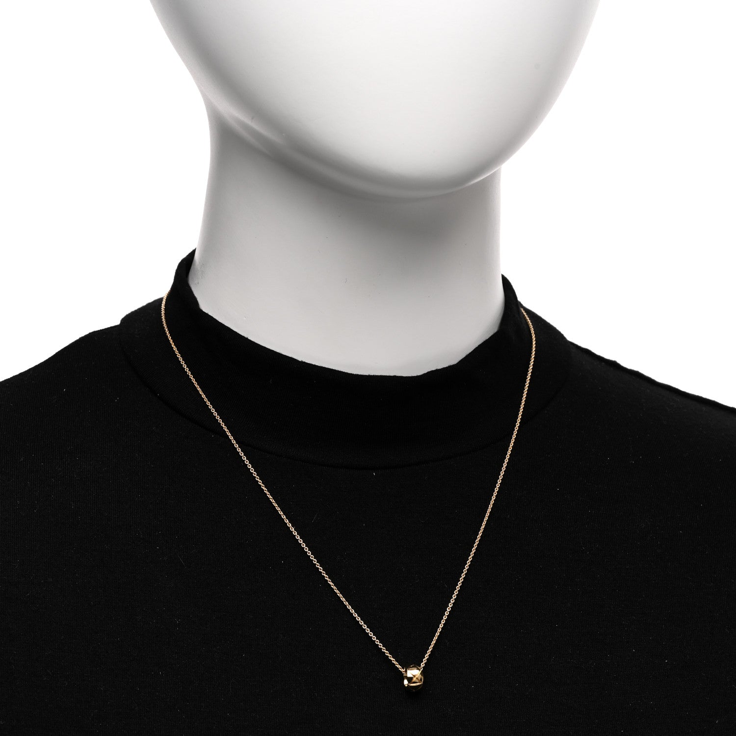 Chanel 18K Yellow Gold Coco Crush Round Pendant Necklace 2 of 5