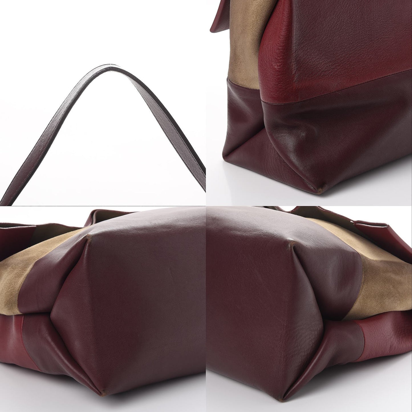 Calfskin Suede All Soft Shoulder Bag Burgundy