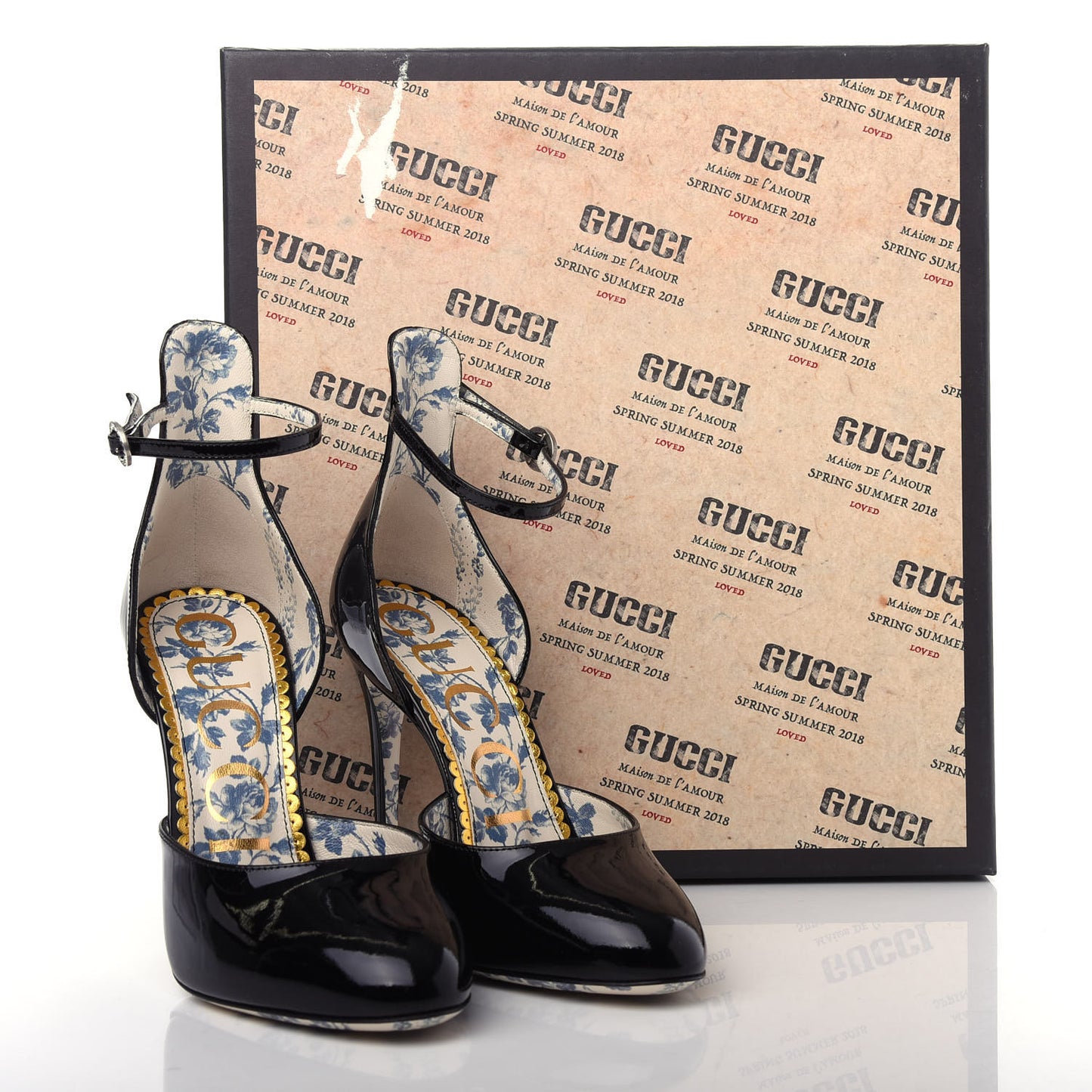 Patent Daisy Ankle Strap d'Orsay 105 Pumps 36 Black