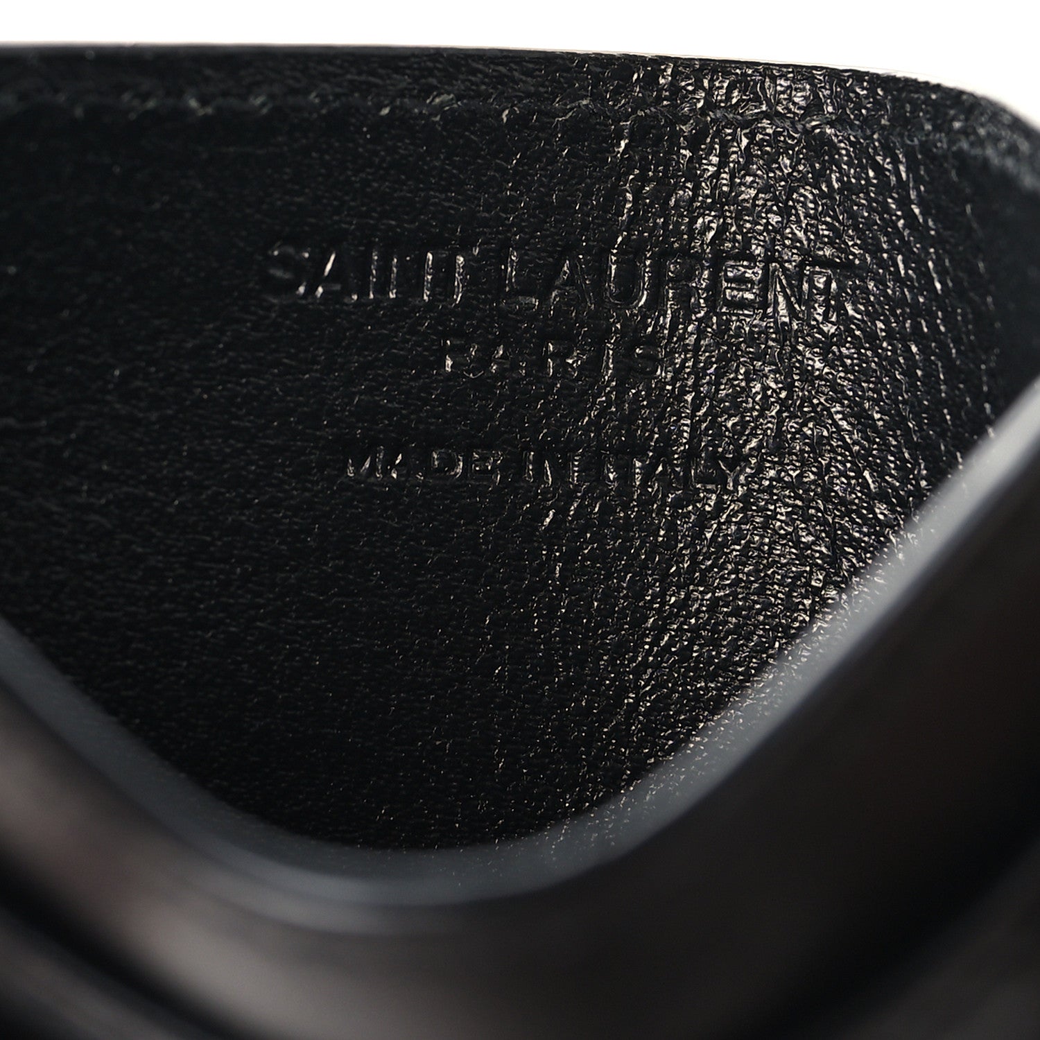 Saint Laurent Calfskin Matelasse Chevron Joan Credit Card Case Black 6 of 8