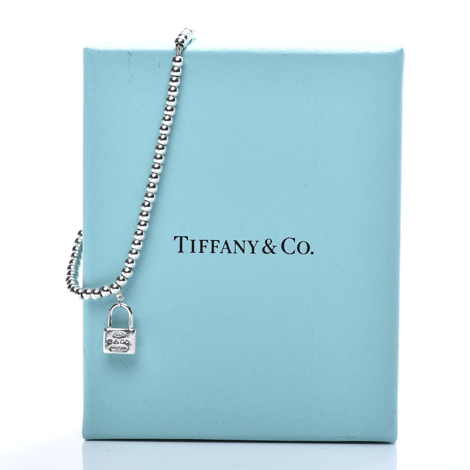 Tiffany Sterling Silver 1837 Lock Charm Bead Bracelet 6 of 6