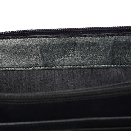 Chanel Lambskin Camellia Embossed Zip Around Organizer Wallet Navy 10 of 12