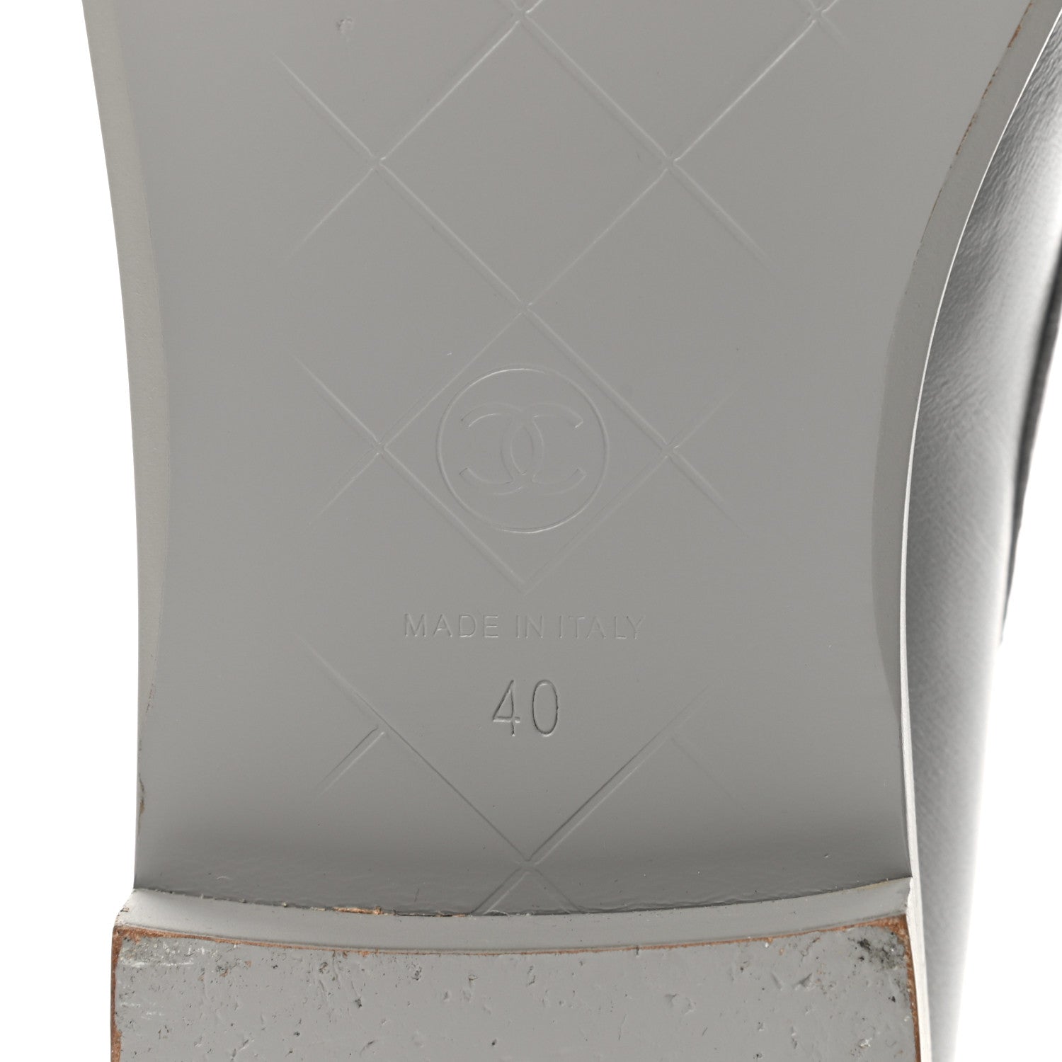 Chanel Lambskin Quilted CC Turnlock Loafers 40 Grey 6 of 11