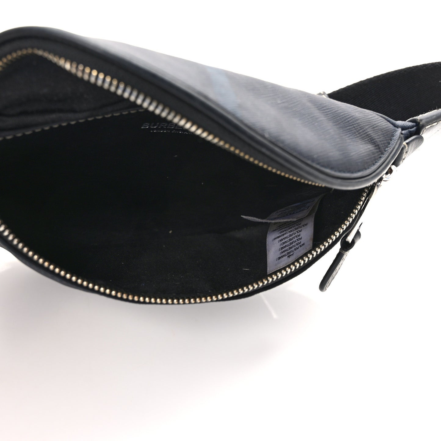 E-canvas Check Cason Mini Bum Bag Navy Blue