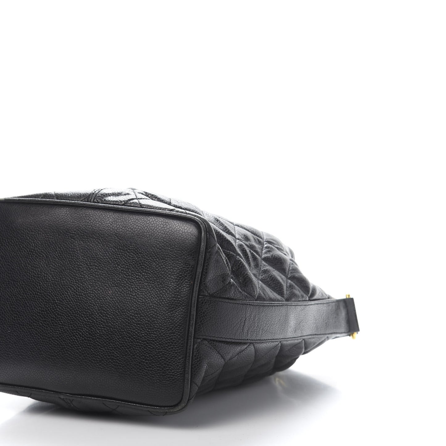 Caviar Quilted Drawstring Shoulder Bag Black